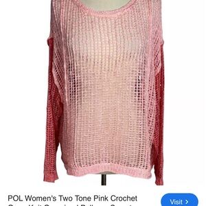 POL Coral and Pink Women's Sweater